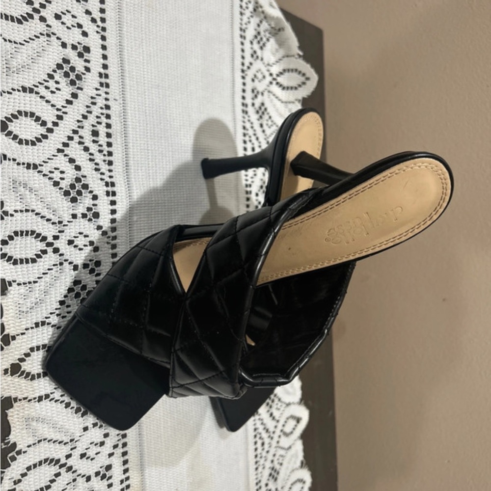 Charlotte Russe Black Quilted Heels